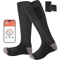 Amazon | AGGOZ 電熱靴下 6000mAhバッテリー2個付 アプリで温度制御